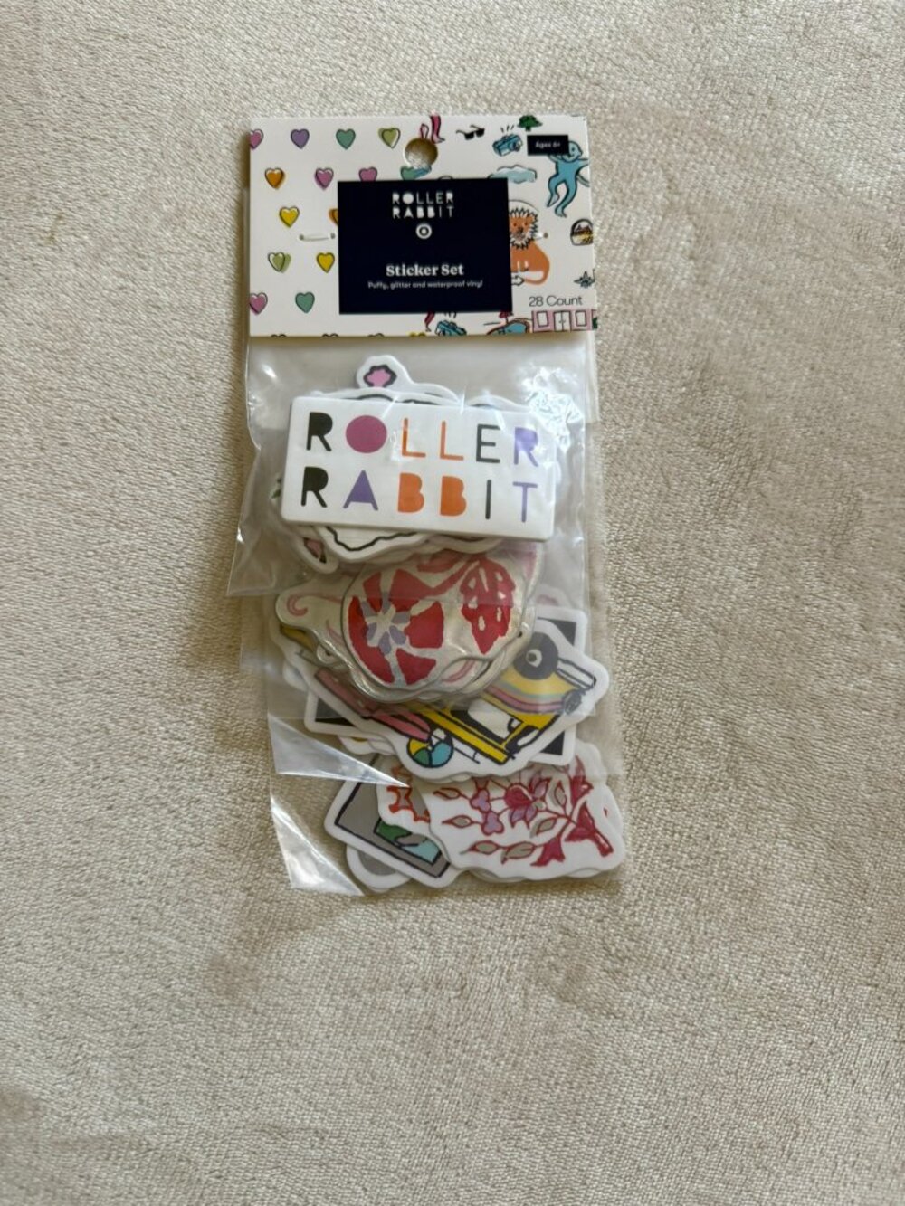 NWT Roller Rabbit x Target 28ct Sticker Set